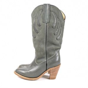 Frye Grey Western Cowboy Boots